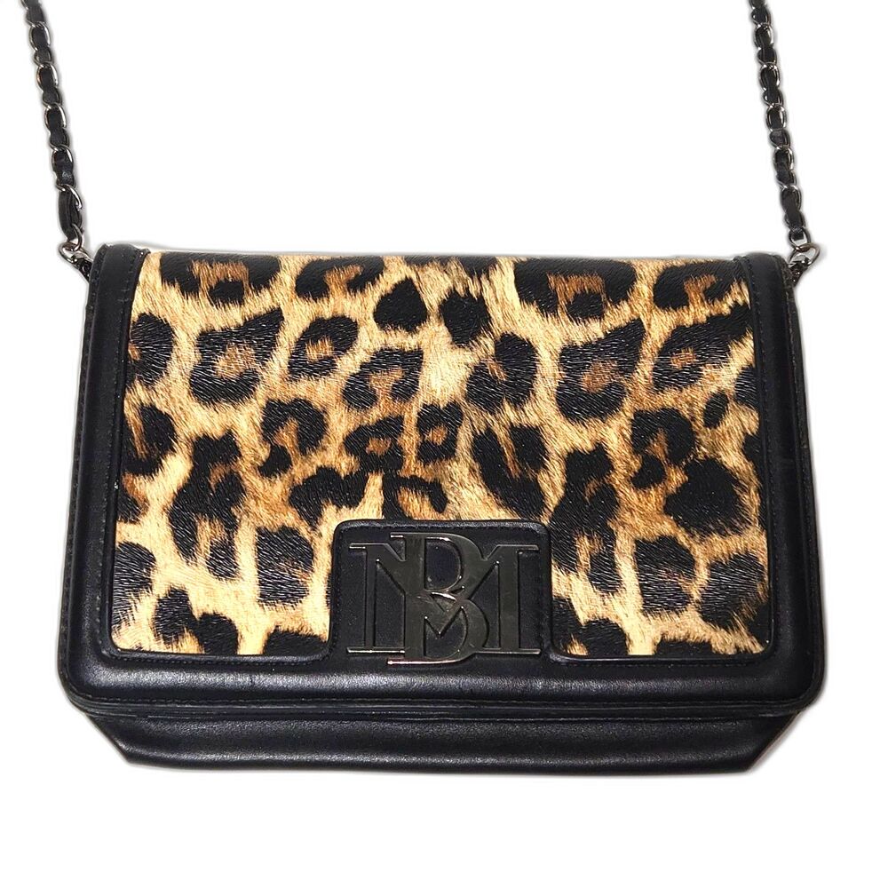 Badgley Mischka Leopard Madalyn Wallet-on-Chain Crossbody Bag